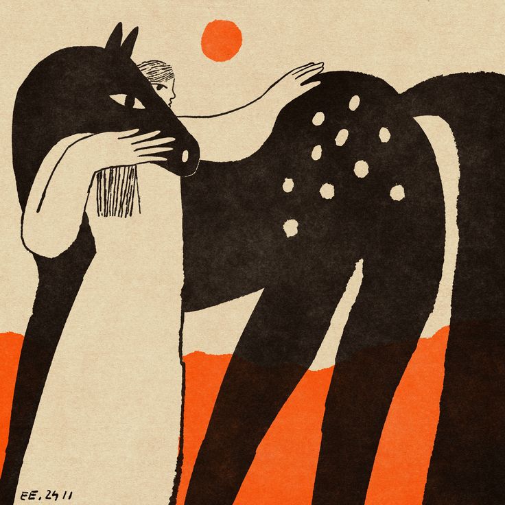 Folk art illustration